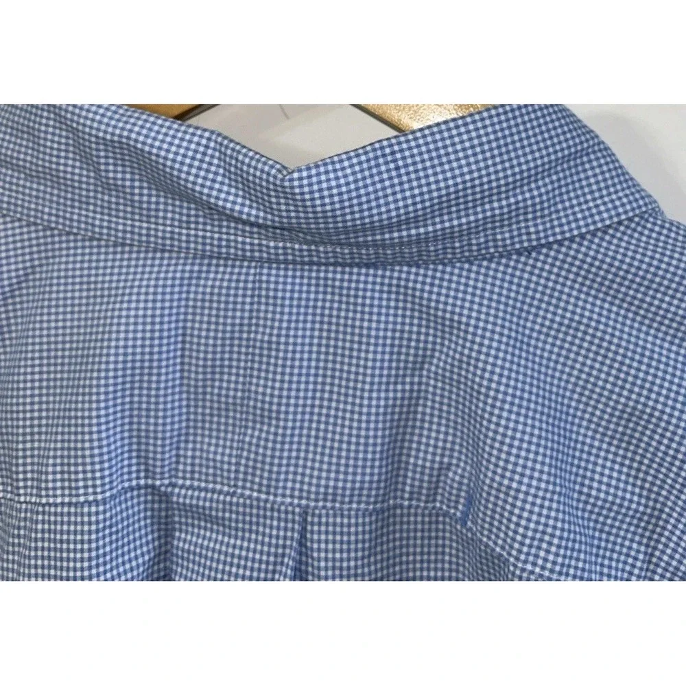 Mens Ralph Lauren Big & Tall L/S Button Down Shirt Blue White Check 3XB Clean